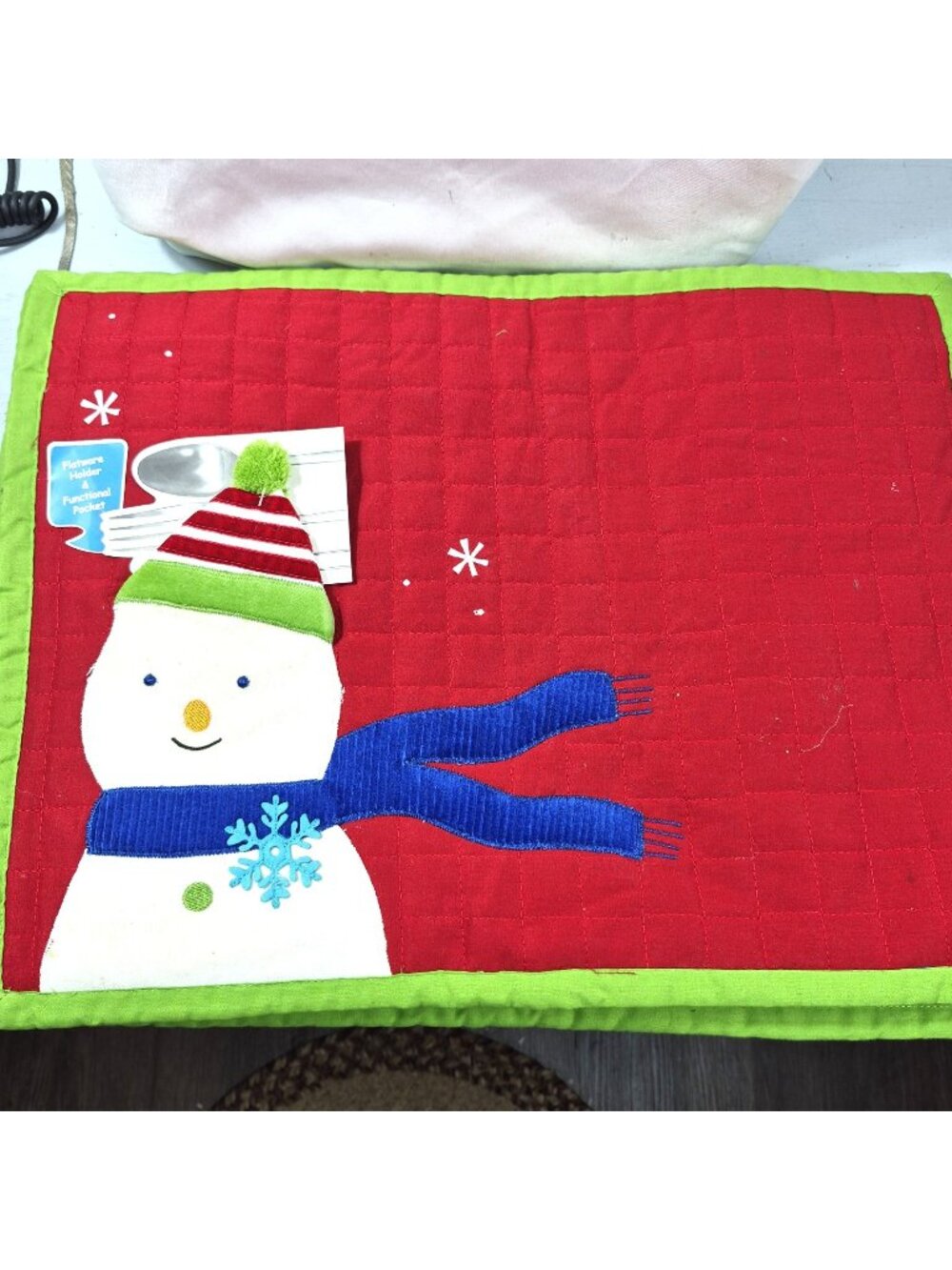 Snowman Holiday Placemat With Flatware Pocket 14x18 Inches Lot Of 5 Target 2007